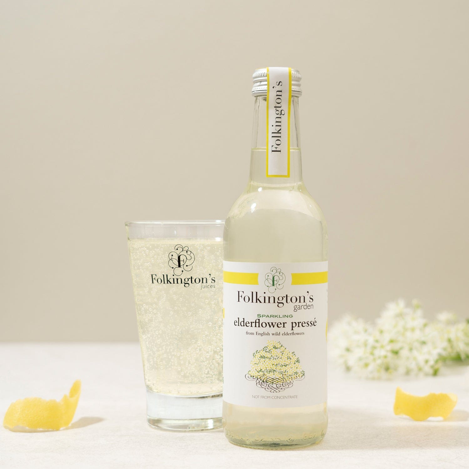 Sparkling Elderflower Pressé 330ml Folkington's